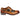 Ross - Men's Floral Print Leather Brown Brogue Shoes
