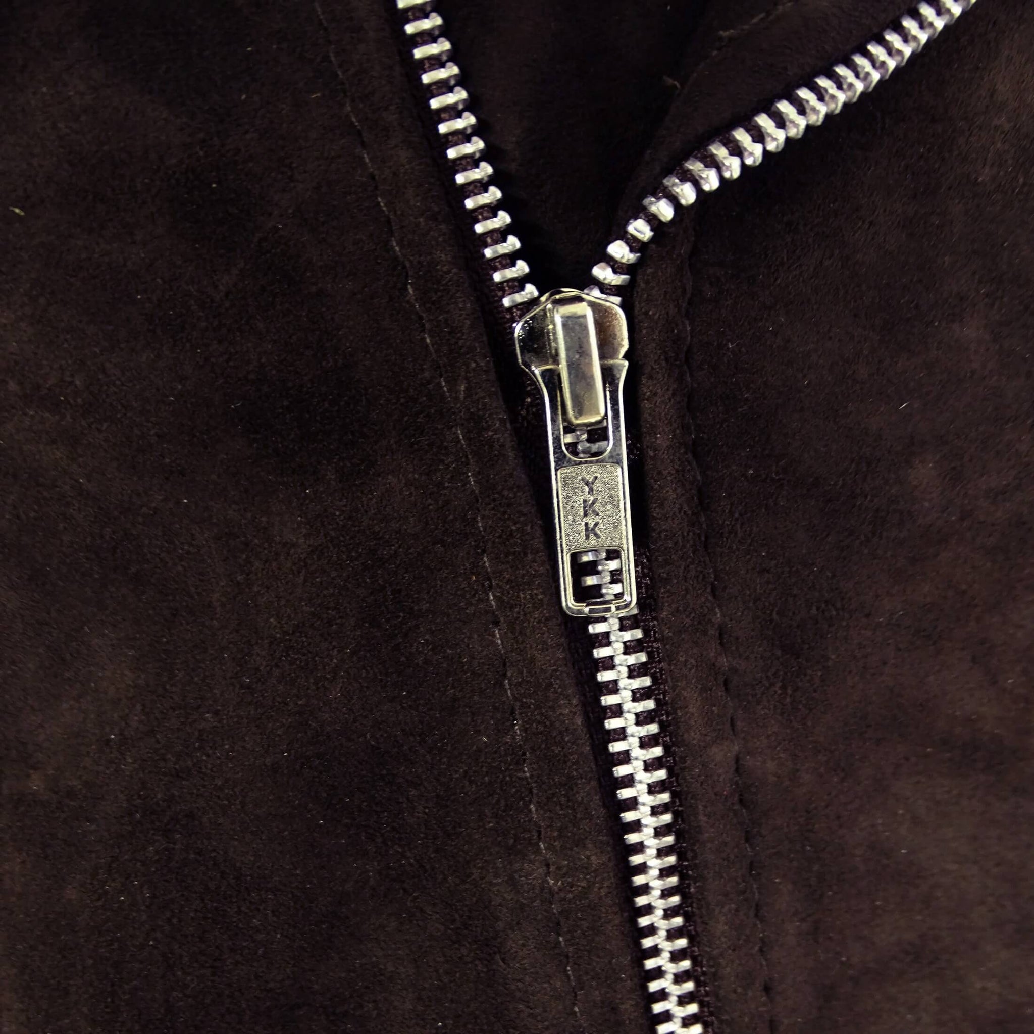 Real Leather Vintage Cross-Zip Brando Suede Men's Jacket-Brown