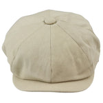 Men's 8 Panel Razor Summer Beige Baker Boy Hat Cotton Blinders Newsboy Flat Cap Shelby