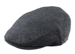 Men's Flat Cap Wool Herringbone Charcoal Tweed Classic 1920s Unisex Del Boy