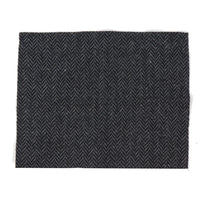 Men's Tweed Charcoal Tie Hankie Set Classic British Heritage Wool Herringbone
