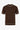Herre brun strikket T-shirt med normal pasform og rund hals, kontrastkant