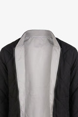Herre sort & beige vendbar bomber letvægts quiltet 2-i-1 jakke