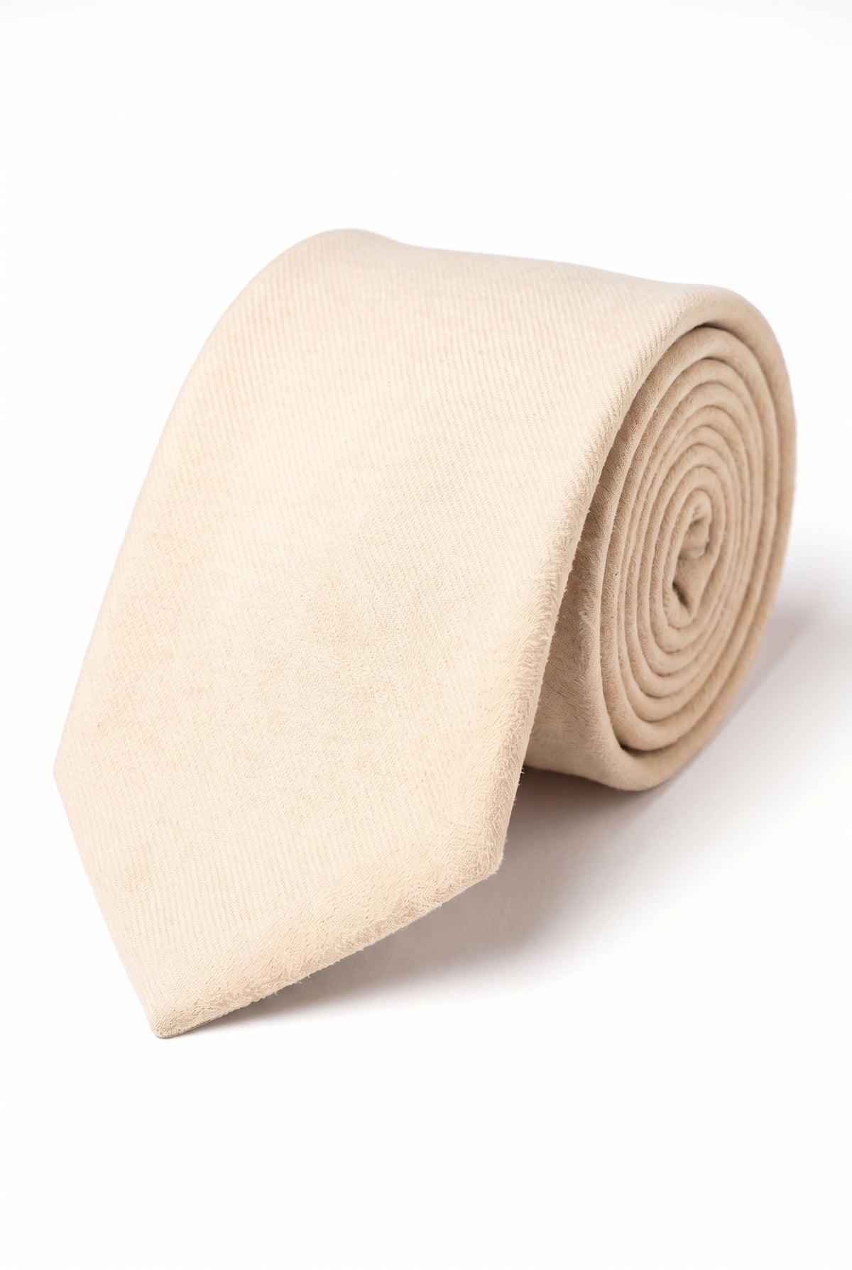 Herreslips med cremefarvet ruskindsfinish
