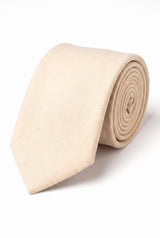Herreslips med cremefarvet ruskindsfinish