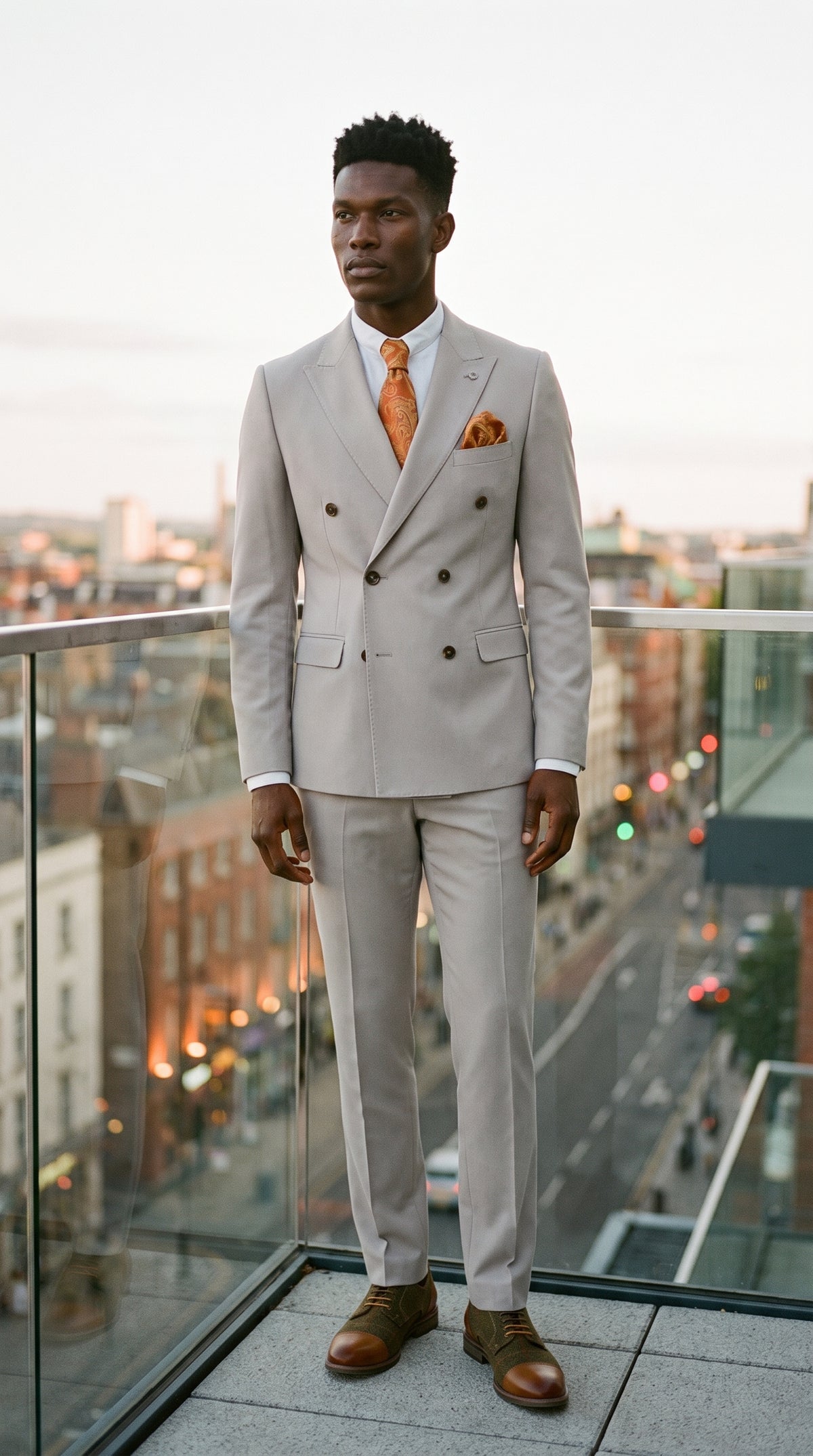 Look #660 styled with Mayfair - Herre Stone 2-delt dobbeltradet jakkesæt