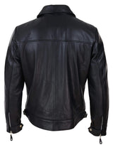 Mens Classic Black-Brown Leather Jacket