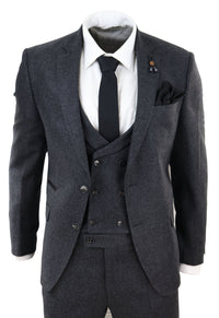Dark Grey Tweed 3 Piece Suit