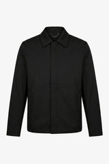 Sort vandtæt Harrington-jakke med krave til mænd