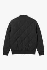 Herre sort & beige vendbar bomber letvægts quiltet 2-i-1 jakke
