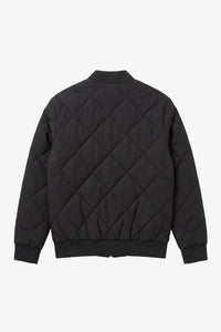 Herre sort & beige vendbar bomber letvægts quiltet 2-i-1 jakke