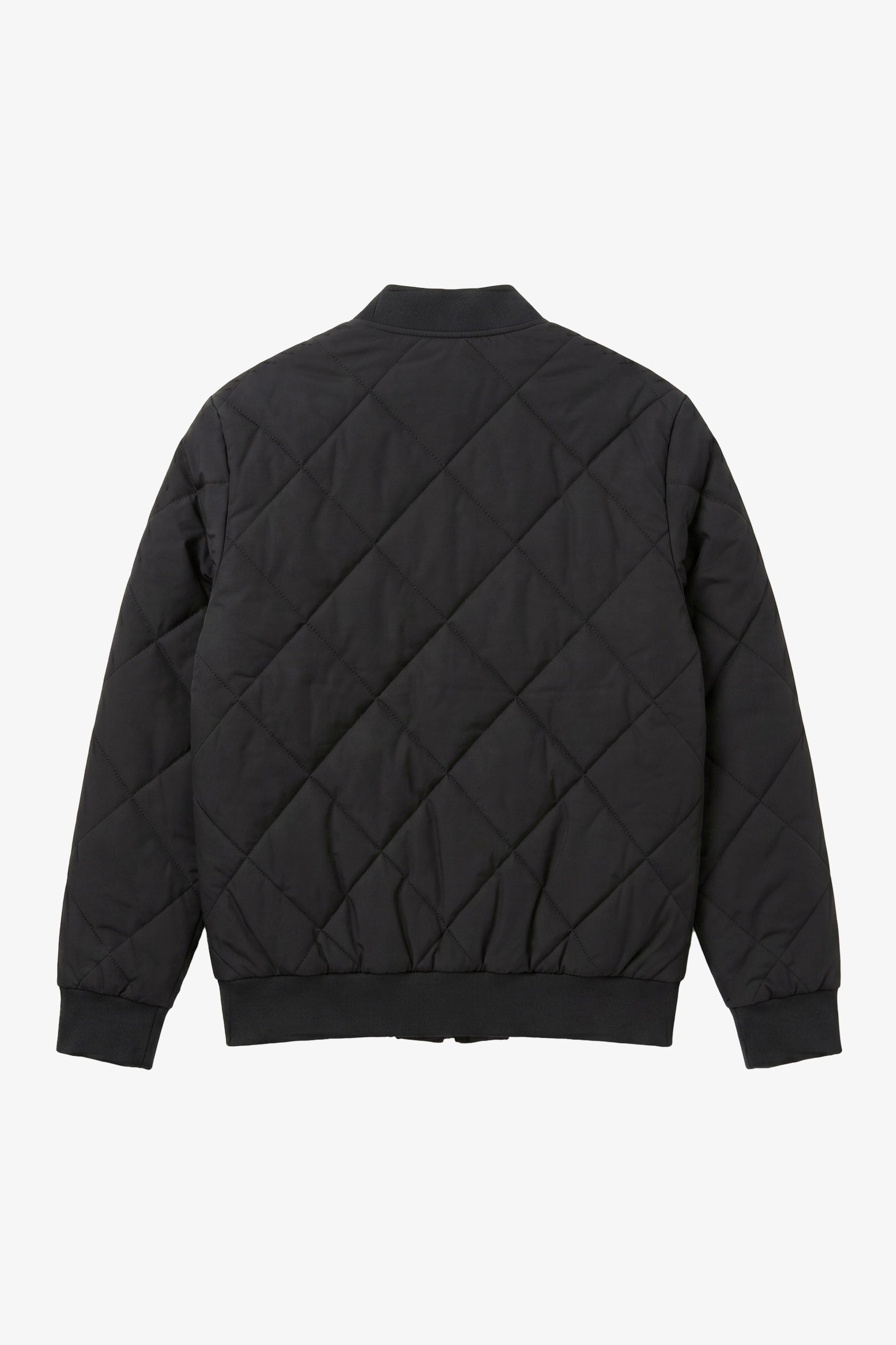 Herre sort & beige vendbar bomber letvægts quiltet 2-i-1 jakke