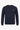 Herre marineblå sweatshirt med rund hals og lange ærmer i bomuldsblanding, stretchpullover