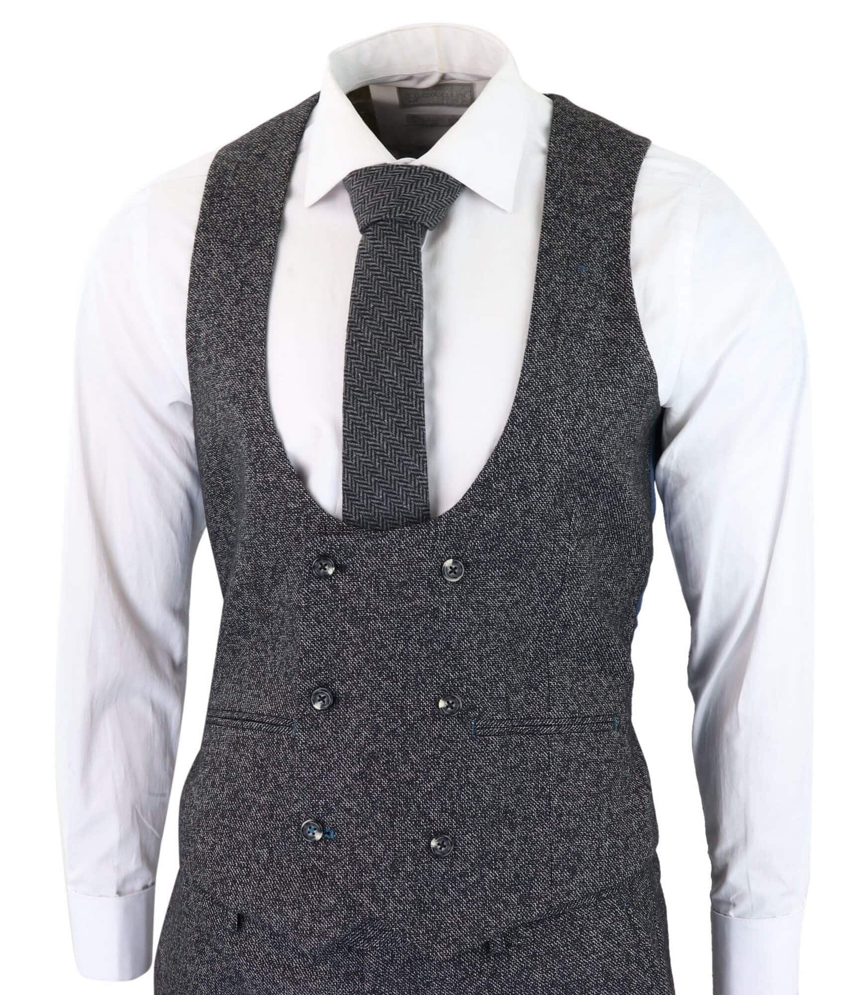 Men's Charcoal-Grey 3 Piece Suit