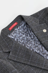 Grå tartanternede 3-delte herrejakkesæt