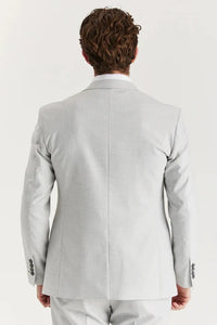 Belmont - Men's Silver 3 Piece Stitch Lapel Classic Suit