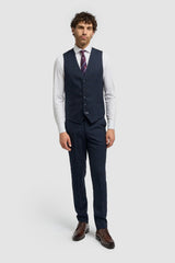 Caridi - Herre Tweed Marineblå Vest
