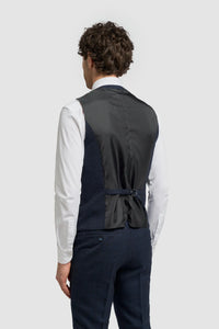 Caridi - Herre Tweed Marineblå Vest