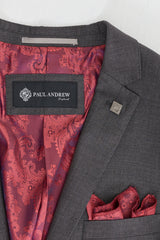 Herre Mørkegrå Antracitgrå 3-delt Jakkesæt Klassisk Søm Bryllup Sommer Galla Klassisk