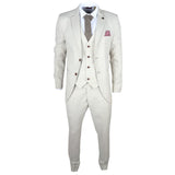 IM05 - Men's 3 Piece Cream Classic Wedding Suit