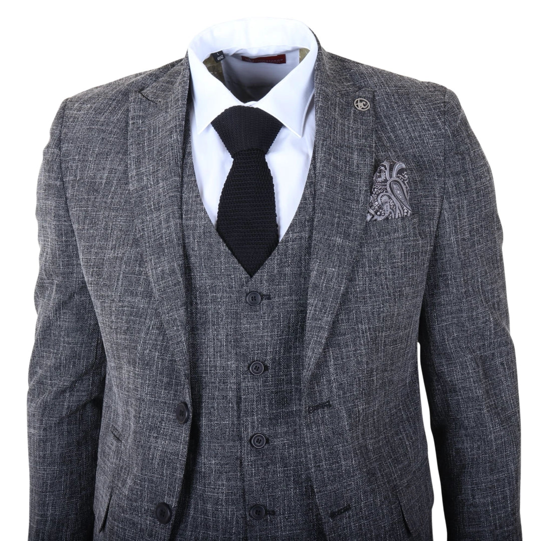 IM33 - Sort 3-delt skræddersyet herrejakkesæt