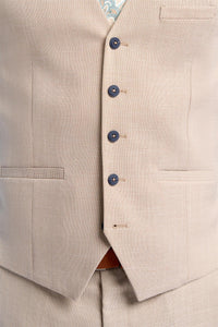 Miami - Beige Bryllupsvest til Herrer