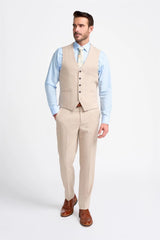 Miami - Beige Bryllupsvest til Herrer