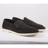 Men's Suede Black Slip On Comfort Fit Loafers