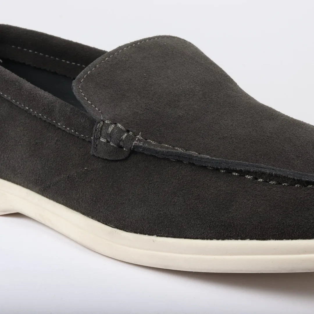 Men's Suede Black Slip On Comfort Fit Loafers