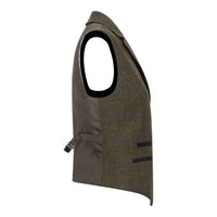 TPSTZ71 - Olivengrøn tweedvest til kvinder