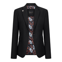 TPW-13 - Ensfarvet sort 3-delt damejakkesæt