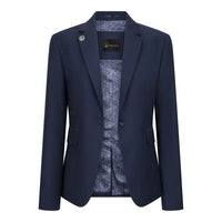 TPW-14 - Ensfarvet marineblåt 3-delt damejakkesæt