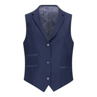 TPW-14 - Ensfarvet marineblåt 3-delt damejakkesæt