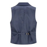 TPW-14 - Ensfarvet marineblåt 3-delt damejakkesæt