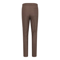 TPW50 - Brunt 3-delt Prince of Wales-ternet jakkesæt til damer