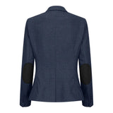 TPW52 - Marineblåt 3-delt Prince of Wales-ternet jakkesæt til dame