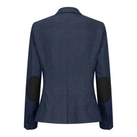 TPW52 - Marineblåt 3-delt Prince of Wales-ternet jakkesæt til dame