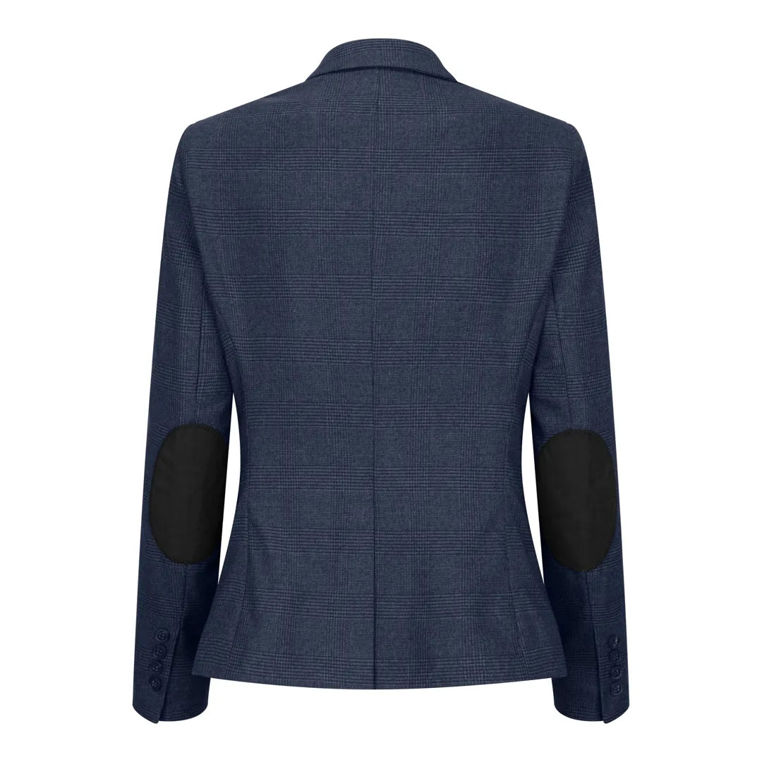 TPW52 - Marineblåt 3-delt Prince of Wales-ternet jakkesæt til dame