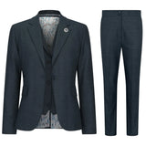 TPW53 - Grønt 3-delt Prince of Wales-ternet jakkesæt til damer