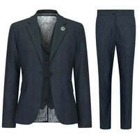 TPW53 - Grønt 3-delt Prince of Wales-ternet jakkesæt til damer