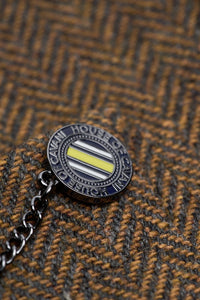 Thomas - Herre brunt 3-delt jakkesæt i uldblanding i tweed