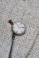 Thomas - Herre gråt 3-delt jakkesæt i uldblanding i tweed