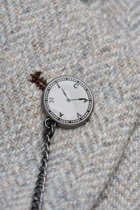 Thomas - Herre gråt 3-delt jakkesæt i uldblanding i tweed