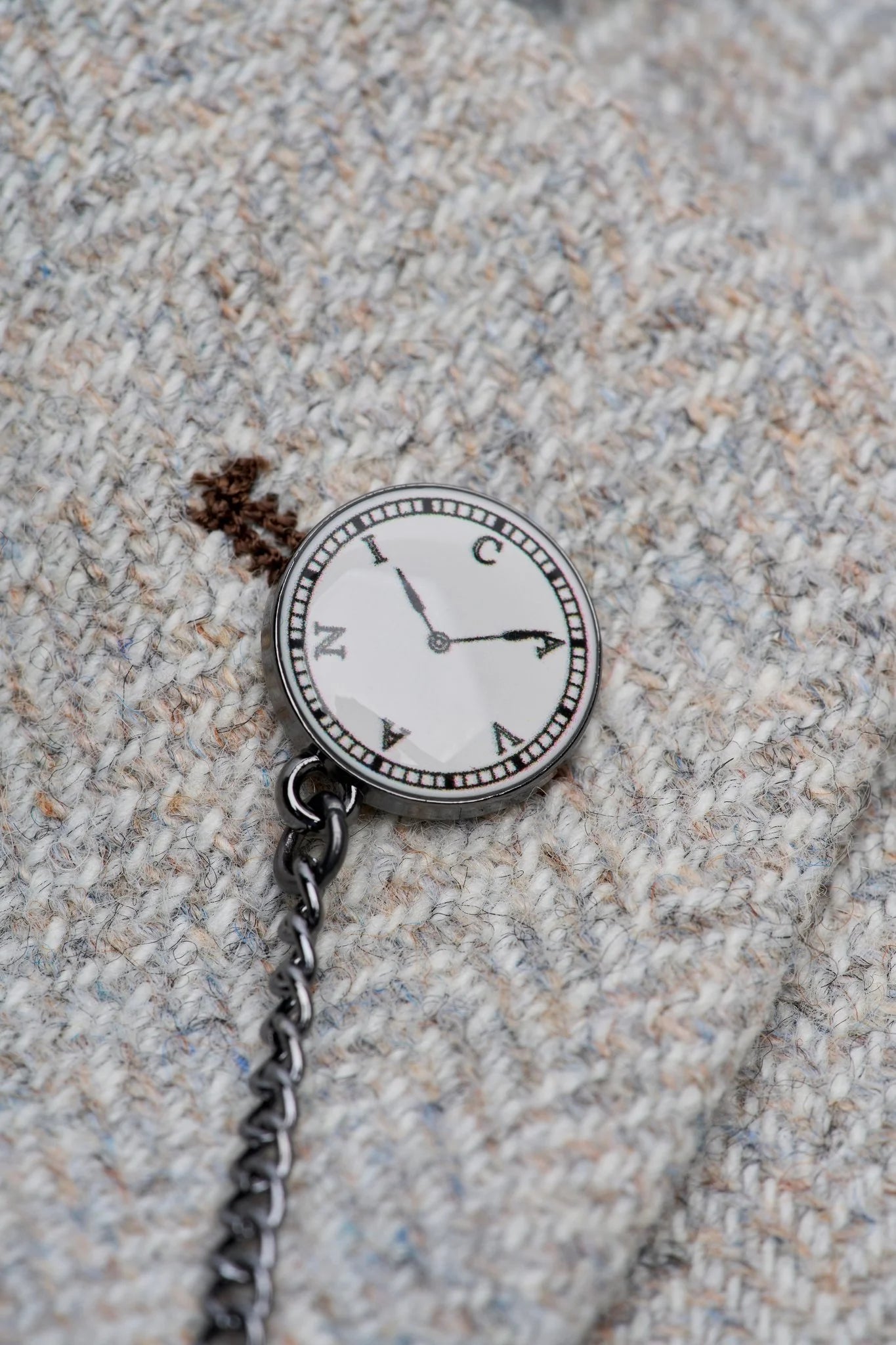 Thomas - Herre gråt 3-delt jakkesæt i uldblanding i tweed