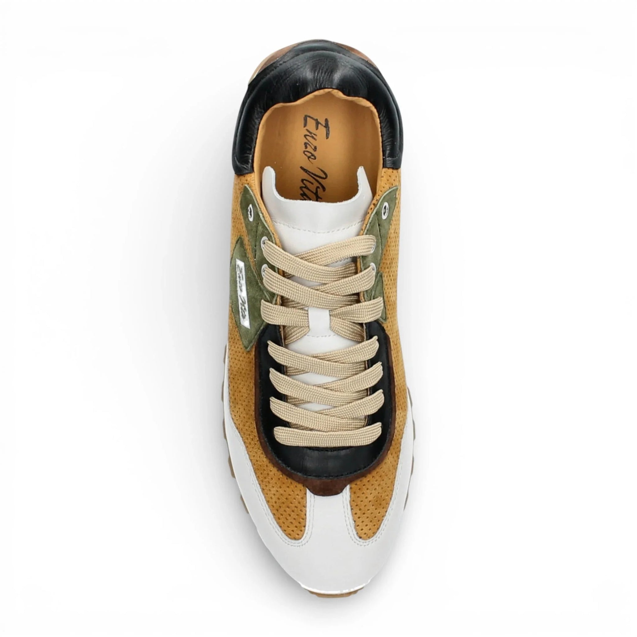 Aglae 02 - Herresneakers i brunt, hvidt læder