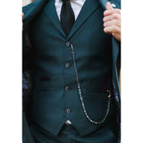 AK-07 Men's 3-Piece Olive Green Check Suit