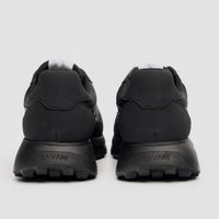 Albany - Sorte herresneakers i åndbart mesh til hverdagsbrug