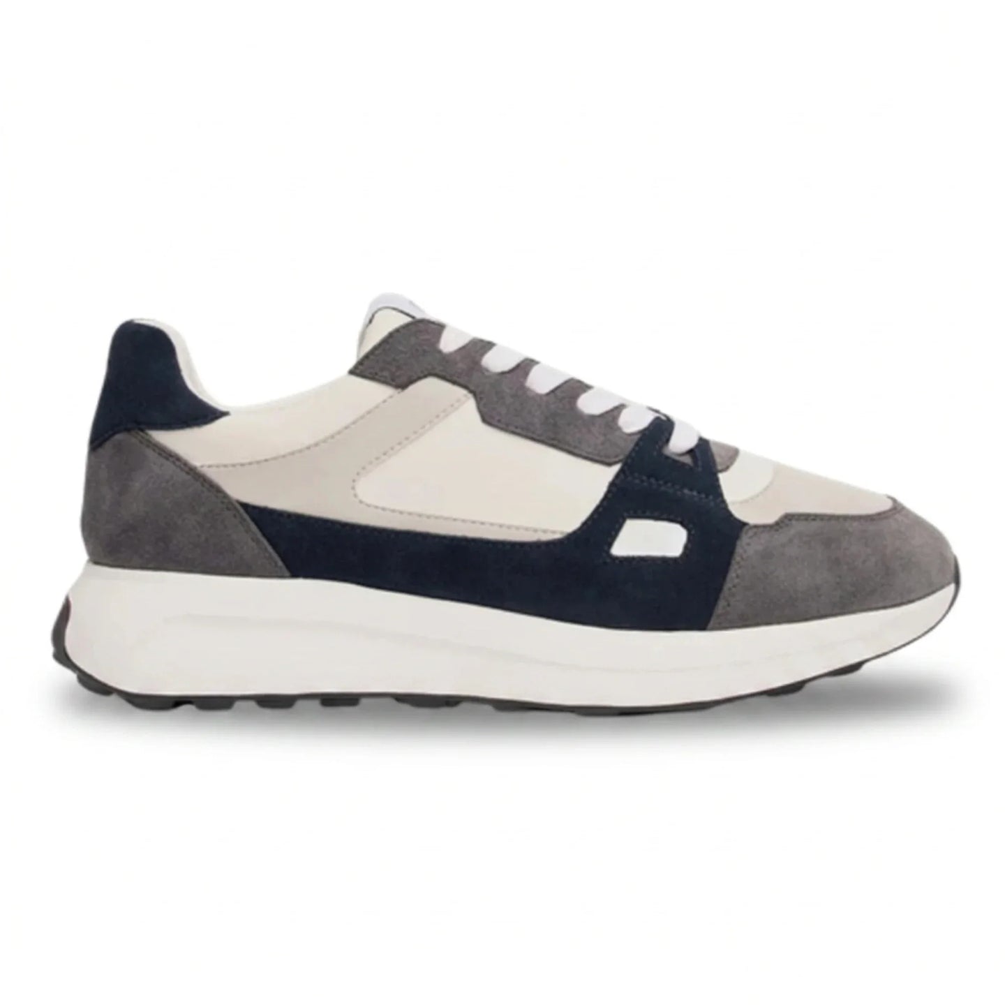 Albany - Herre grå åndbare mesh casual sneakers