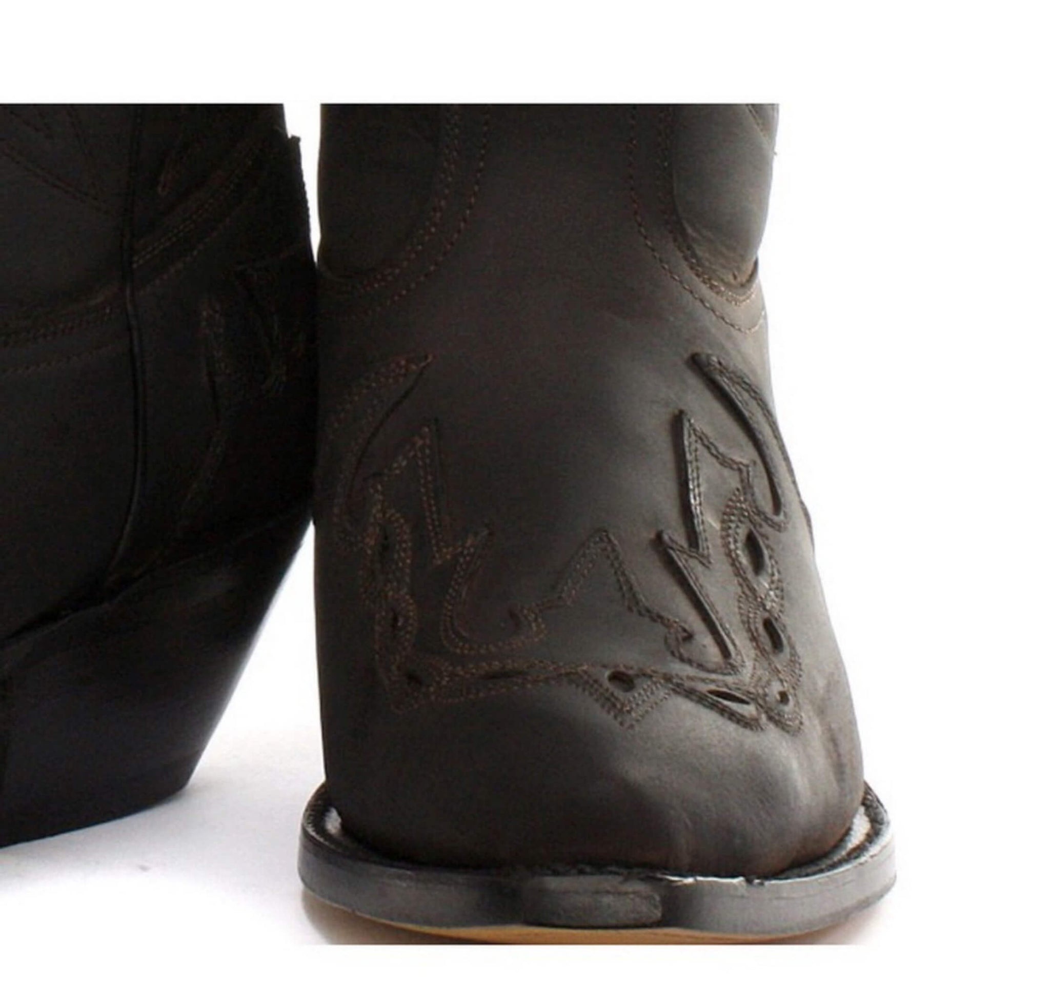 Mens Cowboy Boots Pointed Black Brown Grinders Arizona Real Leather Western Cuban