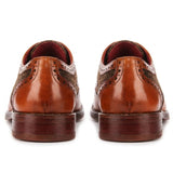 Arlo - Herrebrune læder-tweed-broguesko